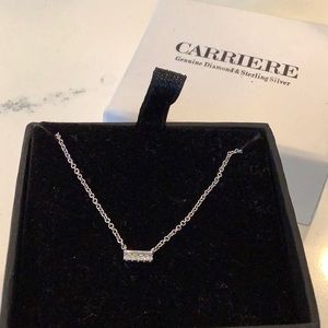 Carriere
Sterling Silver Pave Diamond Pendant Neck